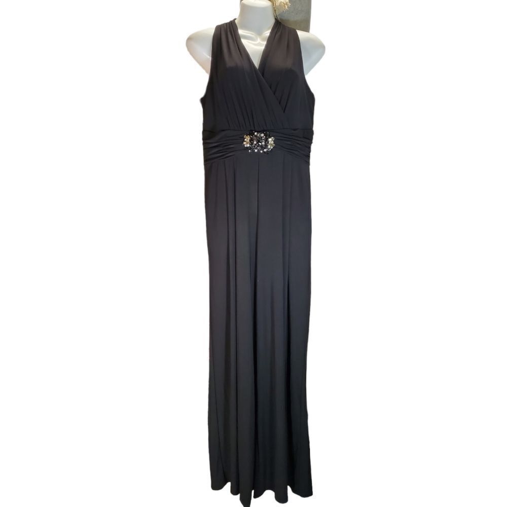Jessica Howard jumpsuit black w bling 10P